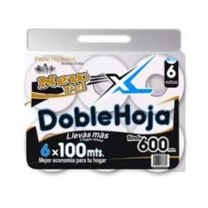 papel higienico 100 metros New Pel doble hoja XL 6 rollos tienda del sur