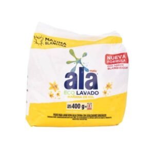 Paquete de jabón en polvo Ala Matic Mañana de Sol de 400g para lavarropas automáticos - Del Sur Distribuidora
