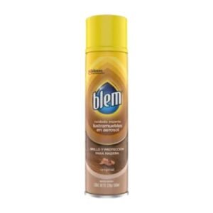 Envase de lustramuebles Blem Aerosol 360ml fragancia Original para el cuidado de muebles de madera