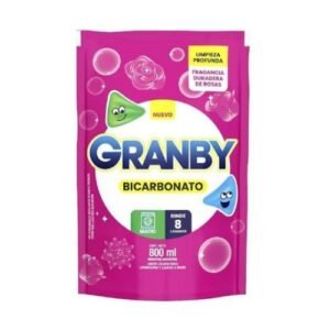 Repuesto doypack de jabón líquido Gramby de 800ml fragancia Rosas para el lavado higiénico de manos