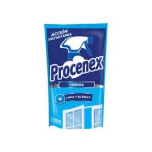 Envase doypack de repuesto económico del limpiador líquido Procenex Limpia Vidrios de 420ml