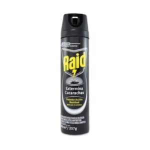 Envase en aerosol de insecticida Raid Extermina Cucarachas de 360ml para control de plagas rastreras