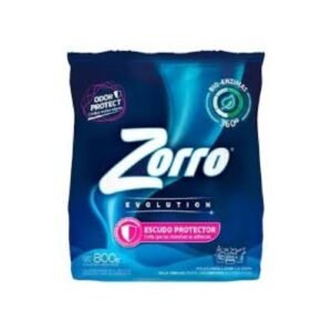 Paquete de jabón en polvo Zorro Escudo Protector Evolution de 800 gramos para lavado de ropa