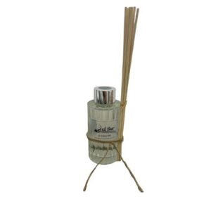 Difusor de ambiente con varillas Del Sur fragancia Cítrico Limón de 250cc en envase de vidrio elegante