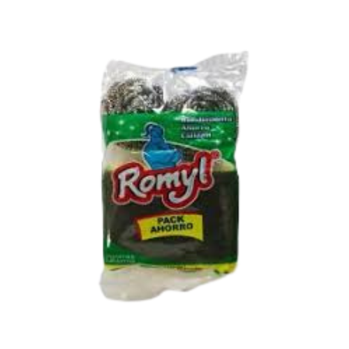 Pack Ahorro de Esponjas para Cocina - 2 de Acero + 1 de Fibra Multiuso