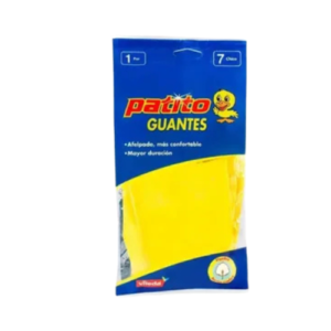 Guantes de Látex Amarillos Patito Talle Chico - Protección Total