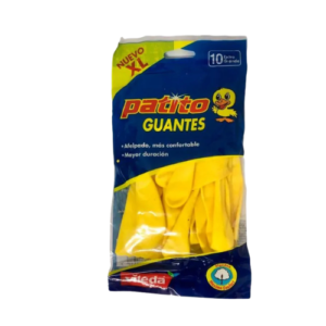 Guantes de Látex Amarillos Patito Talle Extra Grande - Protección Total