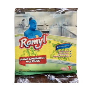 Paño Multiuso Amarillo Pack Ahorro x 3 Unidades - Limpieza Total
