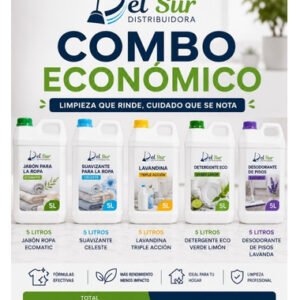Combo Económico de Limpieza Del Sur 5 Bidones x 5L (25 Litros)