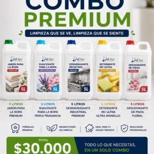 Combo Premium de Limpieza Del Sur 5 Bidones x 5L (25 Litros)