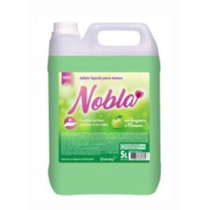Bidón de 5 litros de jabón líquido para manos Nobla Manzana Verde marca Del Sur Distribuidora