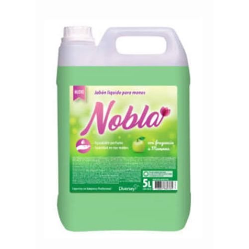 Bidón de 5 litros de jabón líquido para manos Nobla Manzana Verde marca Del Sur Distribuidora