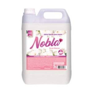 Bidón de 5 litros de jabón líquido para manos Nobla Rosas Blancas marca Del Sur Distribuidora