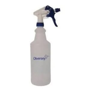 Botella pulverizadora translúcida con gatillo rociador de 1 litro marca Diversey Del Sur Distribuidora