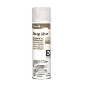 Envase de 16 oz de limpiador y mantenedor de acero inoxidable Deep Gloss marca Diversey Del Sur Distribuidora