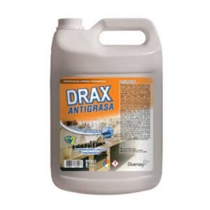 Bidón de 5 litros de desengrasante líquido concentrado Drax Antigrasa marca Diversey Del Sur Distribuidora