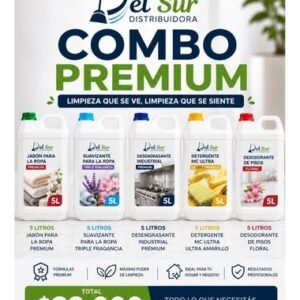 Combo Premium de Limpieza Del Sur 5 Bidones x 5L (25 Litros)