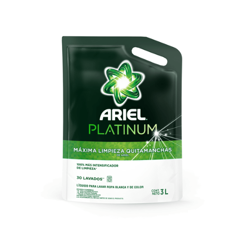 Jabón Líquido para Ropa Ariel Platinum 3L Doypack