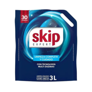 Jabón Líquido para Ropa Skip Matic Multienzimas 3L Doypack