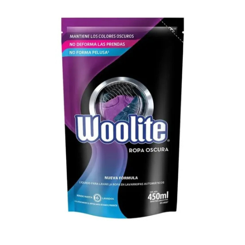 Jabón Líquido para Ropa Woolite Lavado Máquina 450ml Doypack