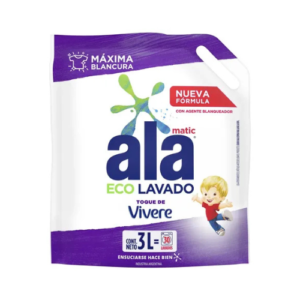Jabón Líquido para Ropa Ala Matic con Vivere 3L Doypack